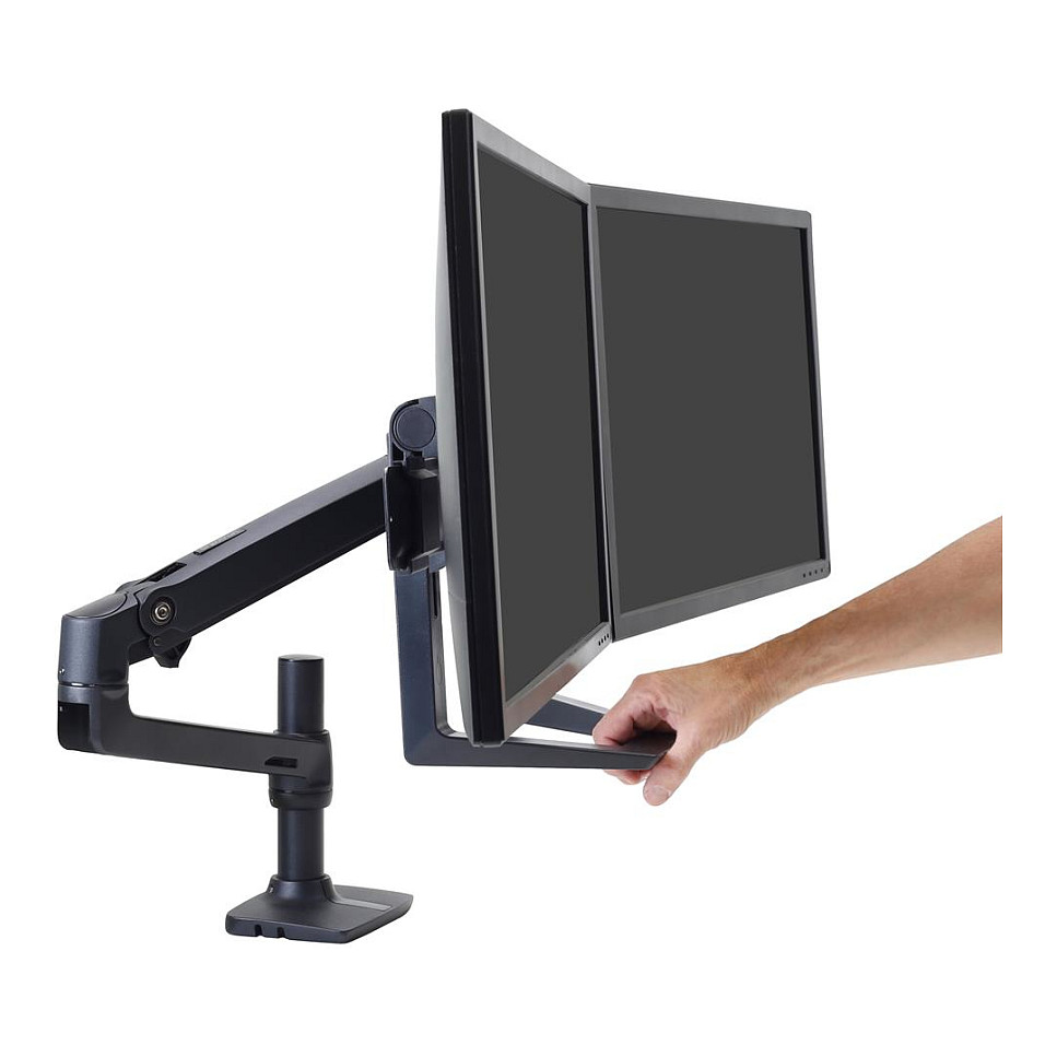 Dorezë për Mbajtëse Monitori Ergotron LX Dual Direct 98-037-224 , për 2 Monitorë , për rregullim të njëkohshëm - Zezë 3