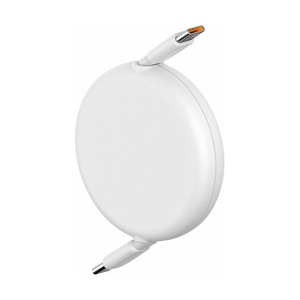Kabllo USB Baseus Free2Pull / USB-C në USB-C / 100W / 480Mbps / Retractable / 1m – Bardhë thumbnail 2