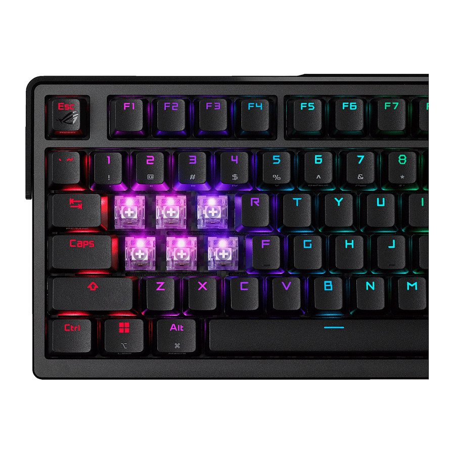 Tastierë Gaming ASUS ROG Azoth Extreme / Mekanike / Hot-Swap / OLED / Wired&Wireless / USB-C + Bluetooth + RF 2.4GHz / QWERTZ Francez – Zezë 8