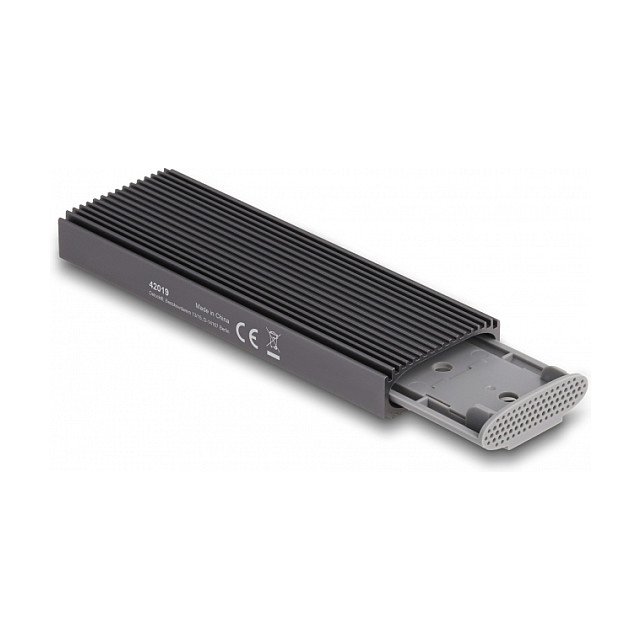 Delock 42019 External M.2 SSD Enclosure / NVMe PCIe + SATA / USB Type-C / 10Gbps / Tool-Free / 2230-2280 3