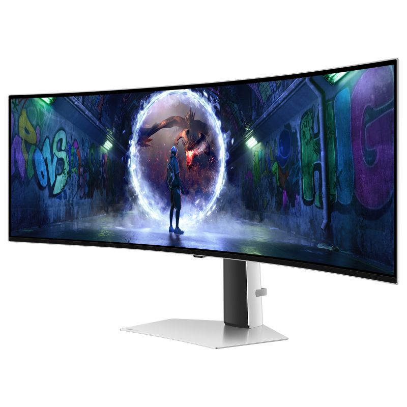 Monitor Gaming Samsung Odyssey OLED G9 G93SD 49″ / DQHD 5120×1440 / OLED / 240Hz / 0.03ms / Curved / USB C, HDMI, DP – Silver 3