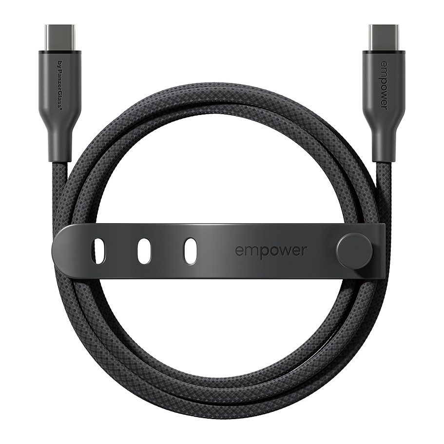 Kabllo empower by PanzerGlass Racing, EM94057, USB-C në USB-C, USB 2.0, 60W, 2 m - Zezë 4