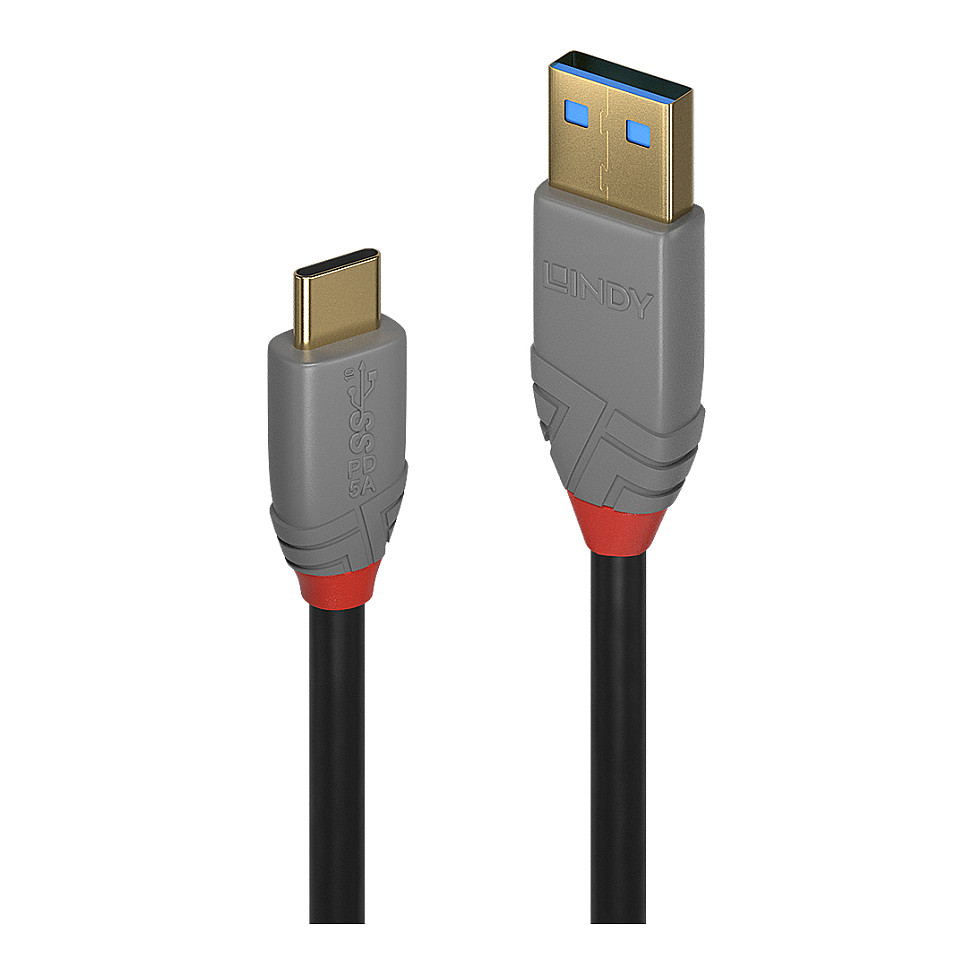 Kabllo Lindy 36661, USB-A në USB-B, USB 3.2 Gen 1, 5 Gbps, 1 m - Gri 3