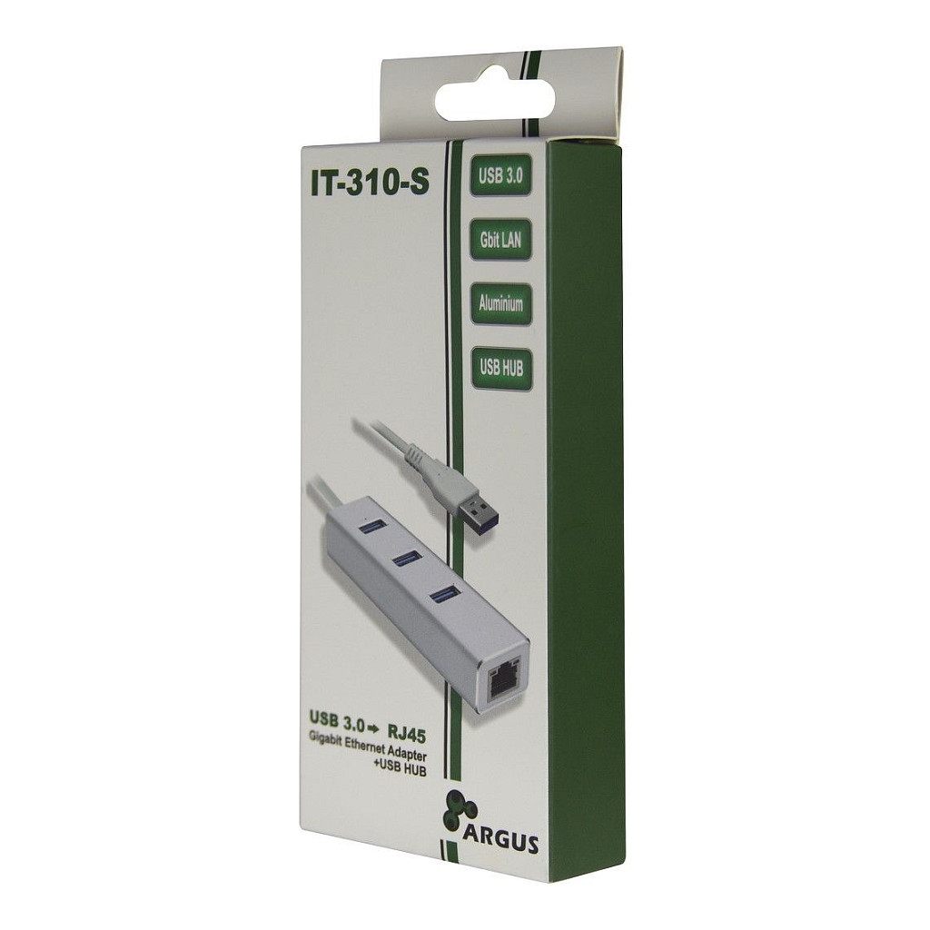Hubs Inter-Tech Argus IT-310-S, USB 3.0, 3x USB-A, RJ45 Gigabit - Argjendtë 4