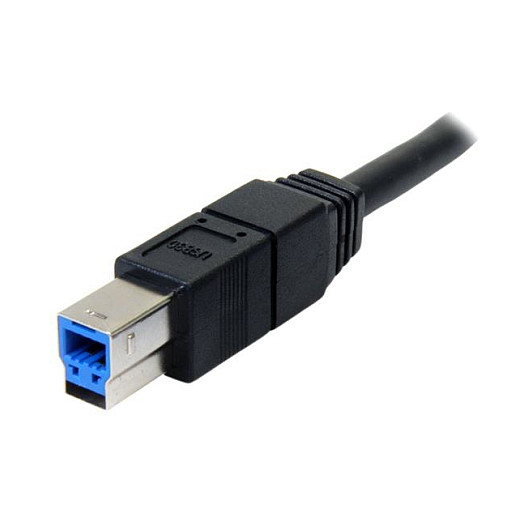 Kabllo USB StarTech.com USB3SAB3MBK, USB 3.0, USB-A Mashkull në USB-B Mashkull, 5Gbps, 3m - Zezë 2