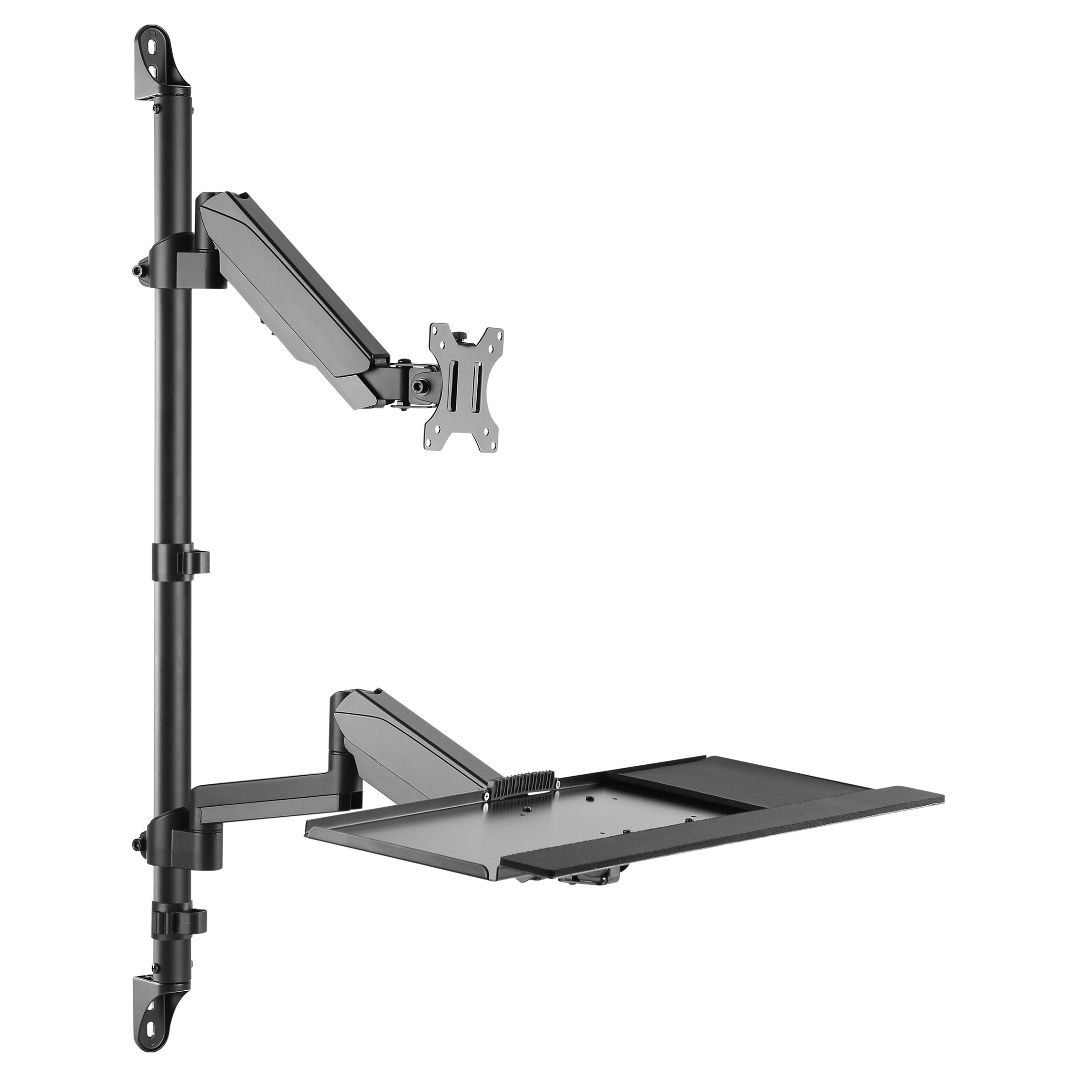 Mbajtëse për Monitor Equip 650170 / 1 Monitor / 17–32" / deri 8kg / VESA 75x75 & 100x100 / Gas Spring / Montim në Mur - Zezë 3