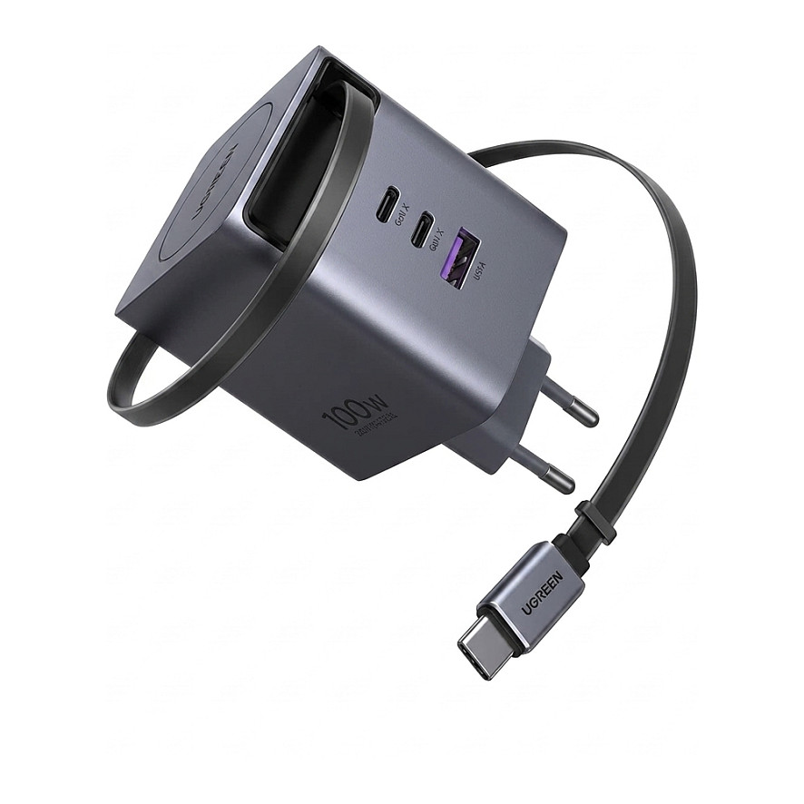 UGREEN Nexode RG Robot GaN 65W – Karikues 2× USB-C + USB-A, LED Display, Fast Charge, E zezë 6