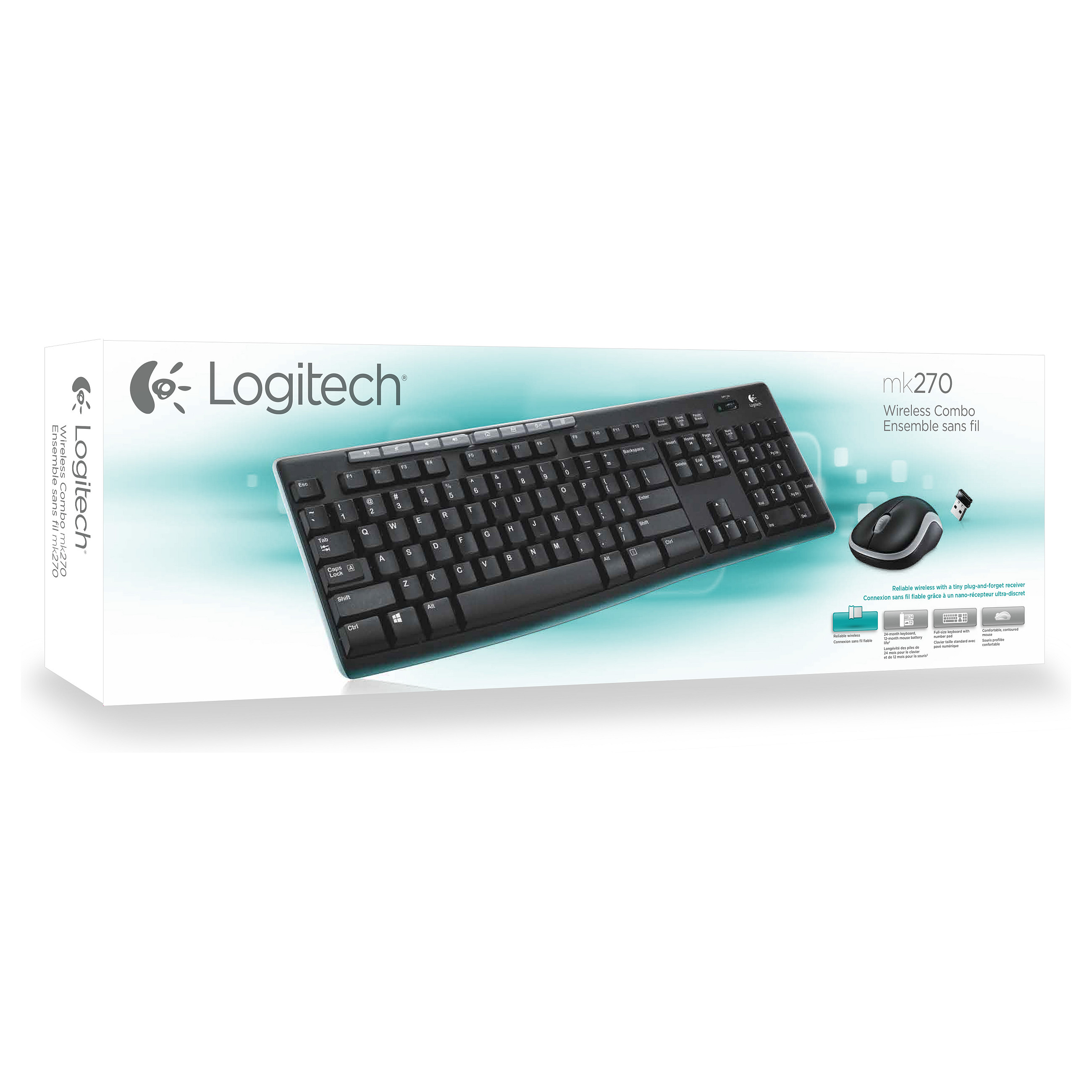 Combo (Tastierë & Maus) Logitech MK270 Wireless / FR - Zezë thumbnail 5