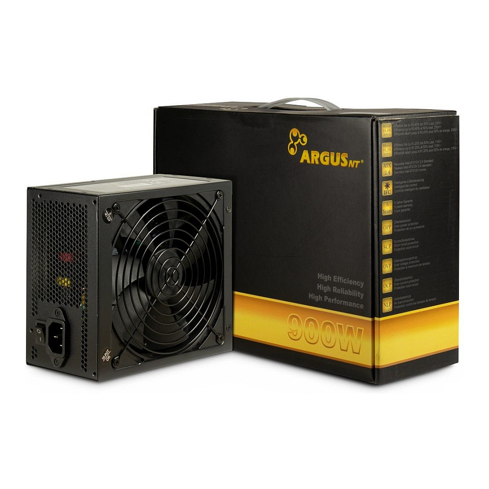 Furnizues Energjie Inter-Tech ArgusNT GPS-900 / 900W / ATX / 80 PLUS Gold / Non Modular – Zezë