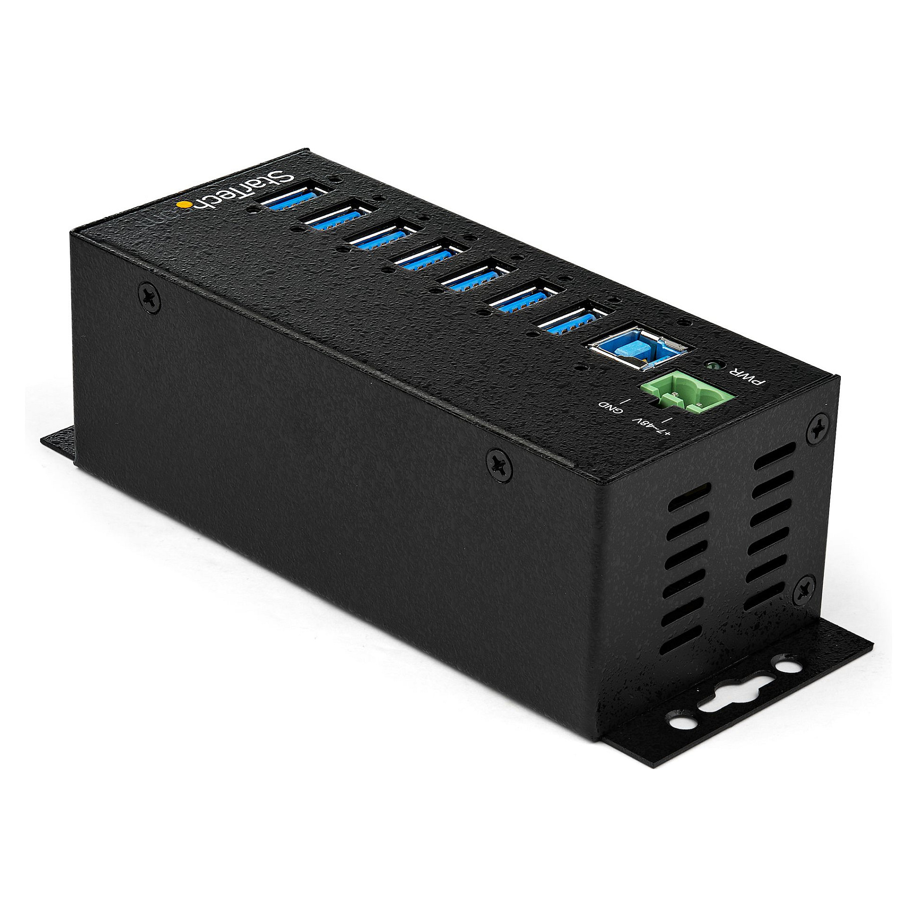 Hub USB Industrial StarTech HB30A7AME, 7x USB-A 3.2 Gen 1, 5Gbps, DIN Rail, ESD, Mbrojtje nga Mbitensioni - Zezë 2
