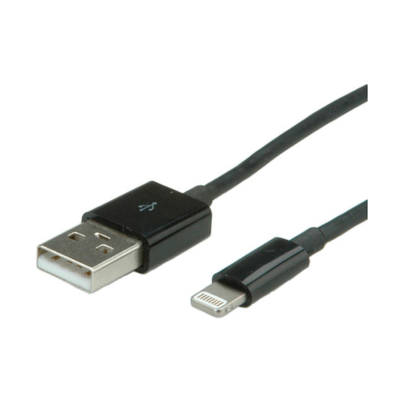 Kabllo USB VALUE / Lightning në USB-A / 1.8m - Zezë