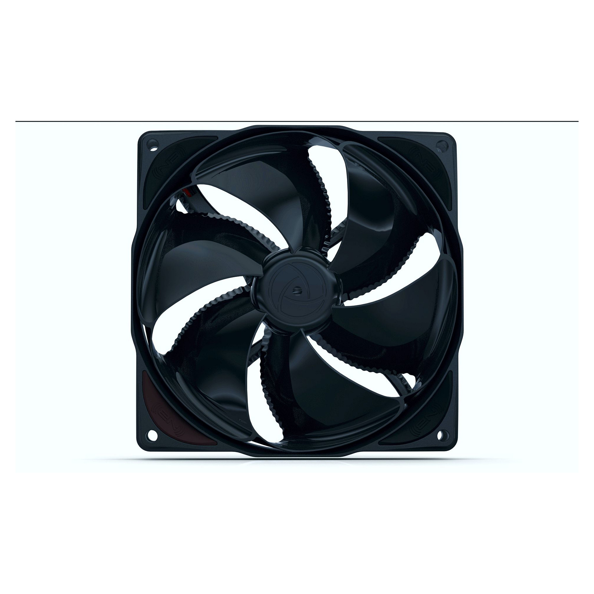 Ftohës për Kasë Noiseblocker NB-eLoop B12-PS Black Edition / 120mm / 400-1500 RPM / PWM / 98.7 m³/h / 1.475 mmH₂O / 21.2 dBA / NB-NanoSLI 2 – Zezë