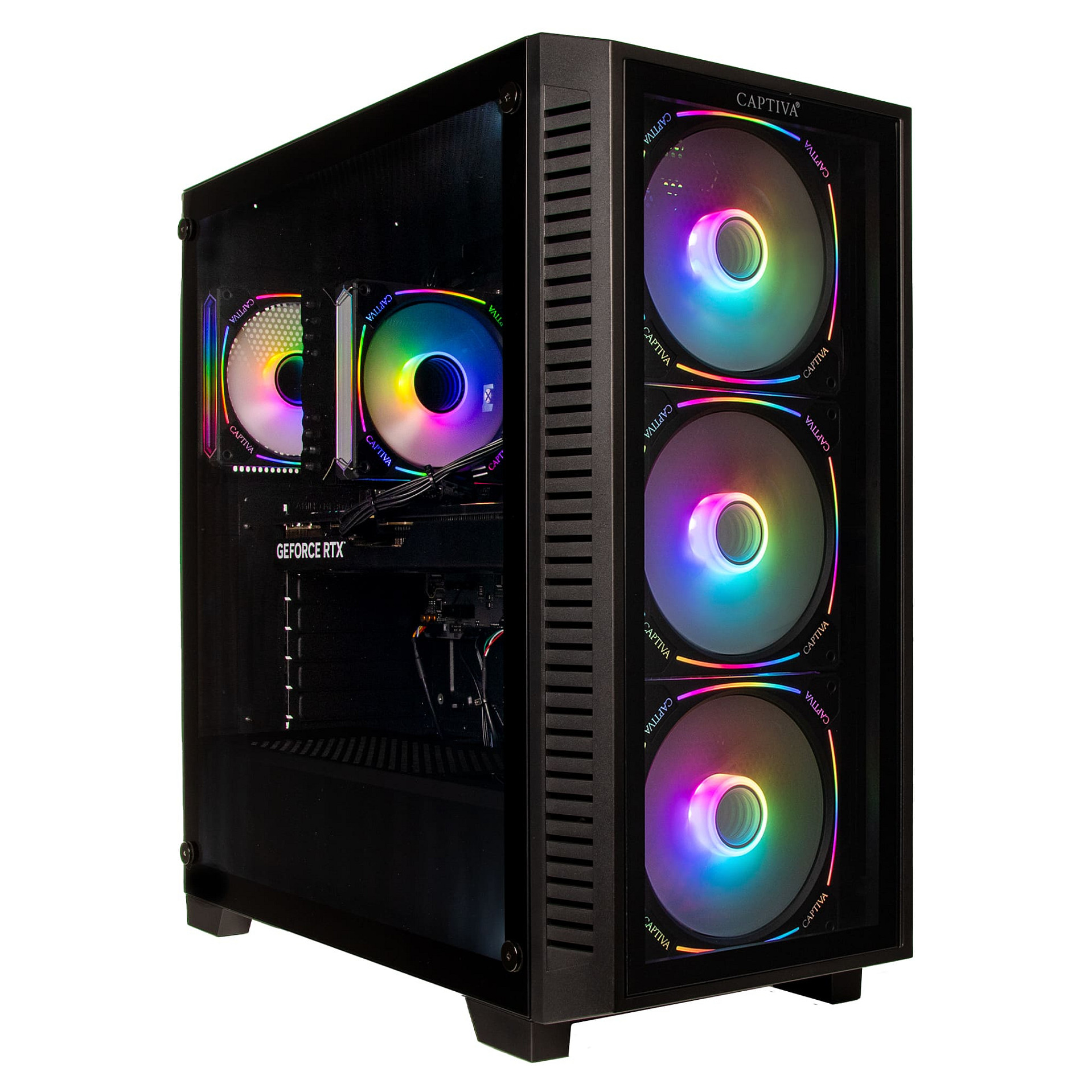 Kompjuter Gaming Captiva Highend Gaming R88-738, Ryzen 7 7800X3D, 32GB DDR5, 2TB, Radeon RX 9070 XT 16GB - Zezë