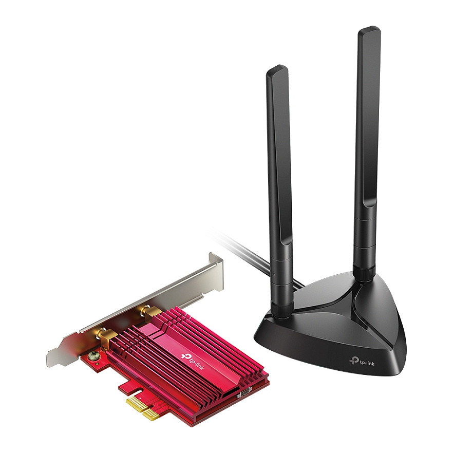 TP-Link Archer TX55E AX3000 PCI Express WiFi 6 Network Card – Bluetooth 5.2, Dual Band 2.4GHz/5GHz, 2x High-Gain Antena, PCIe x1, i zi 7