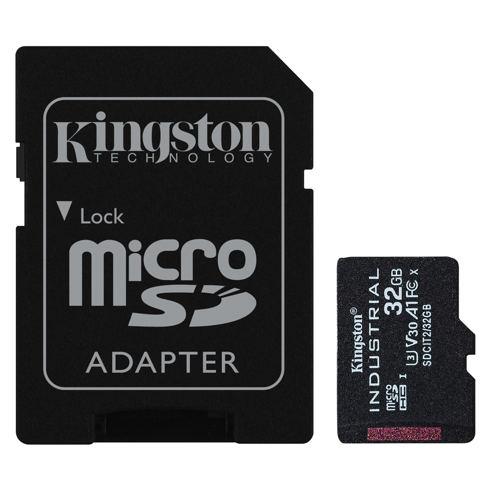 Kartë Memorie SD CARD 32GB Kingston Industrial microSDHC 100MB/s +Adapter