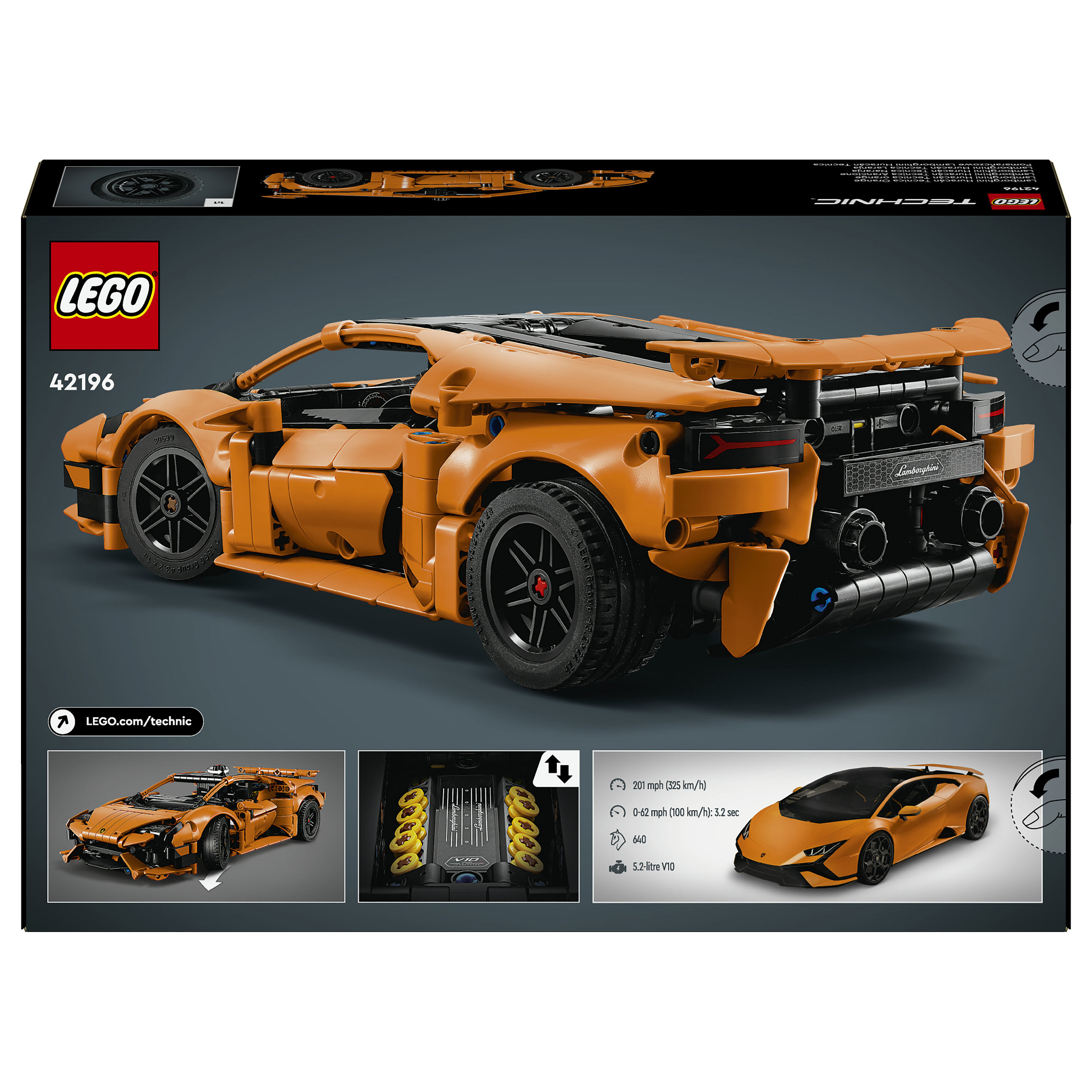 LEGO Technic Lamborghini Huracán Tecnica Orange thumbnail 6