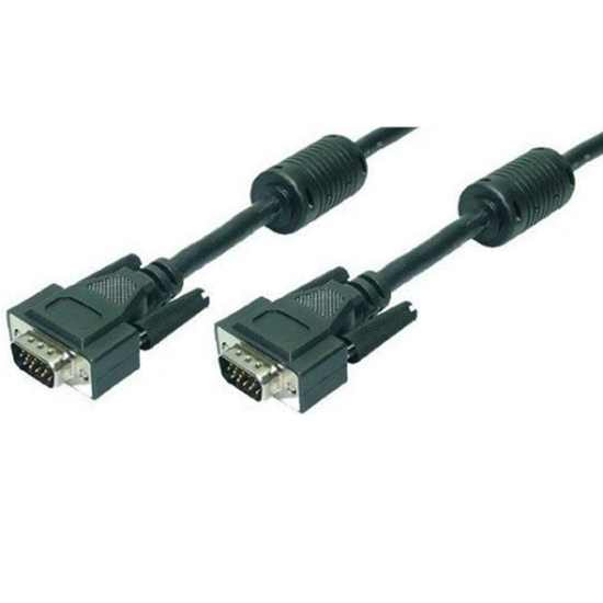 Kabllo VGA LogiLink CV0003 / 2x Male / 5 m - Zezë