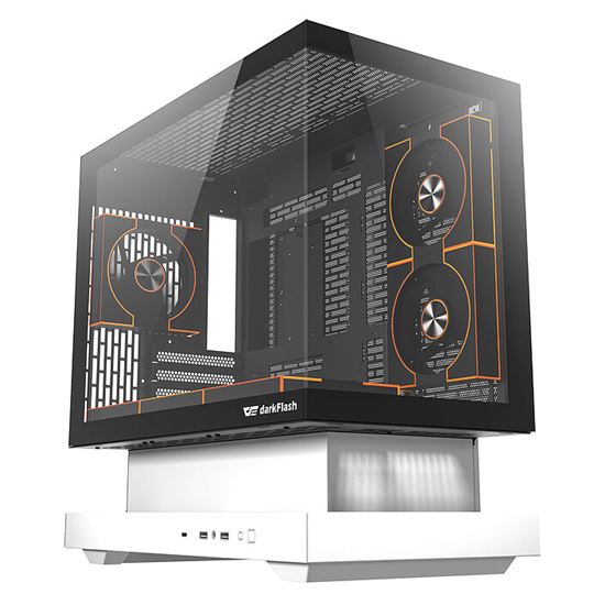 Kasë DarkFlash DS950V / ATX Mid-Tower / Display IPS 6" / 6x120mm ARGB / USB Type-C / Panoramic 270° – Bardhë 7