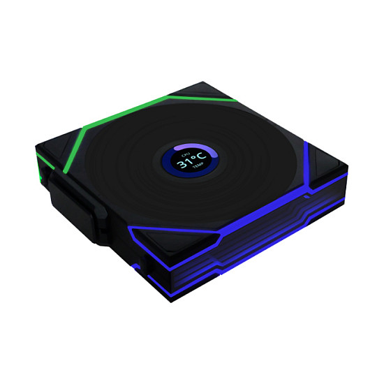 Ftohës për Kasë Lian Li UNI TL / 140mm / 350-1600 RPM / ARGB / PWM / LCD – Zezë