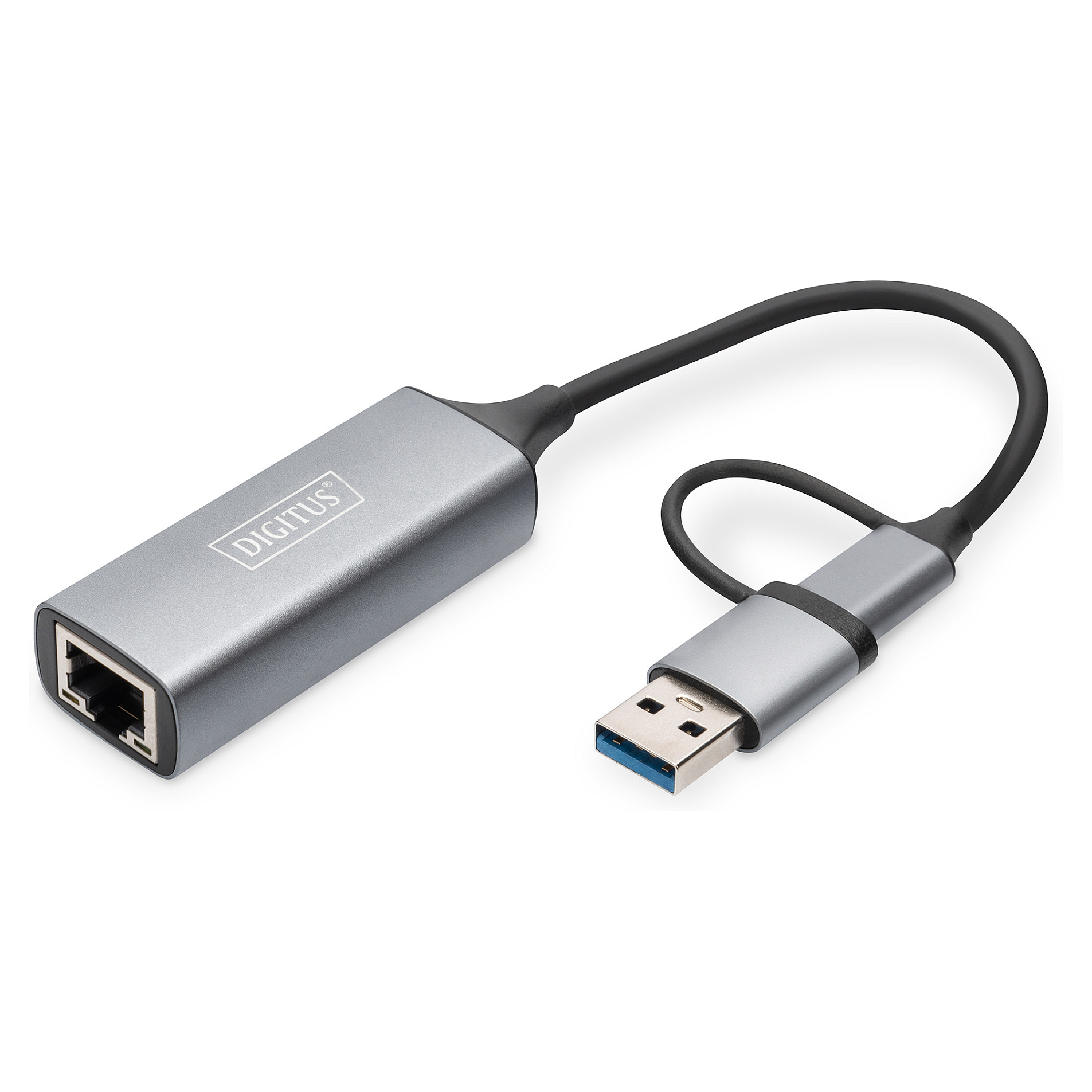 Adapter USB‑C DIGITUS → 2.5G Ethernet / USB 3.0 & USB‑C 3.1