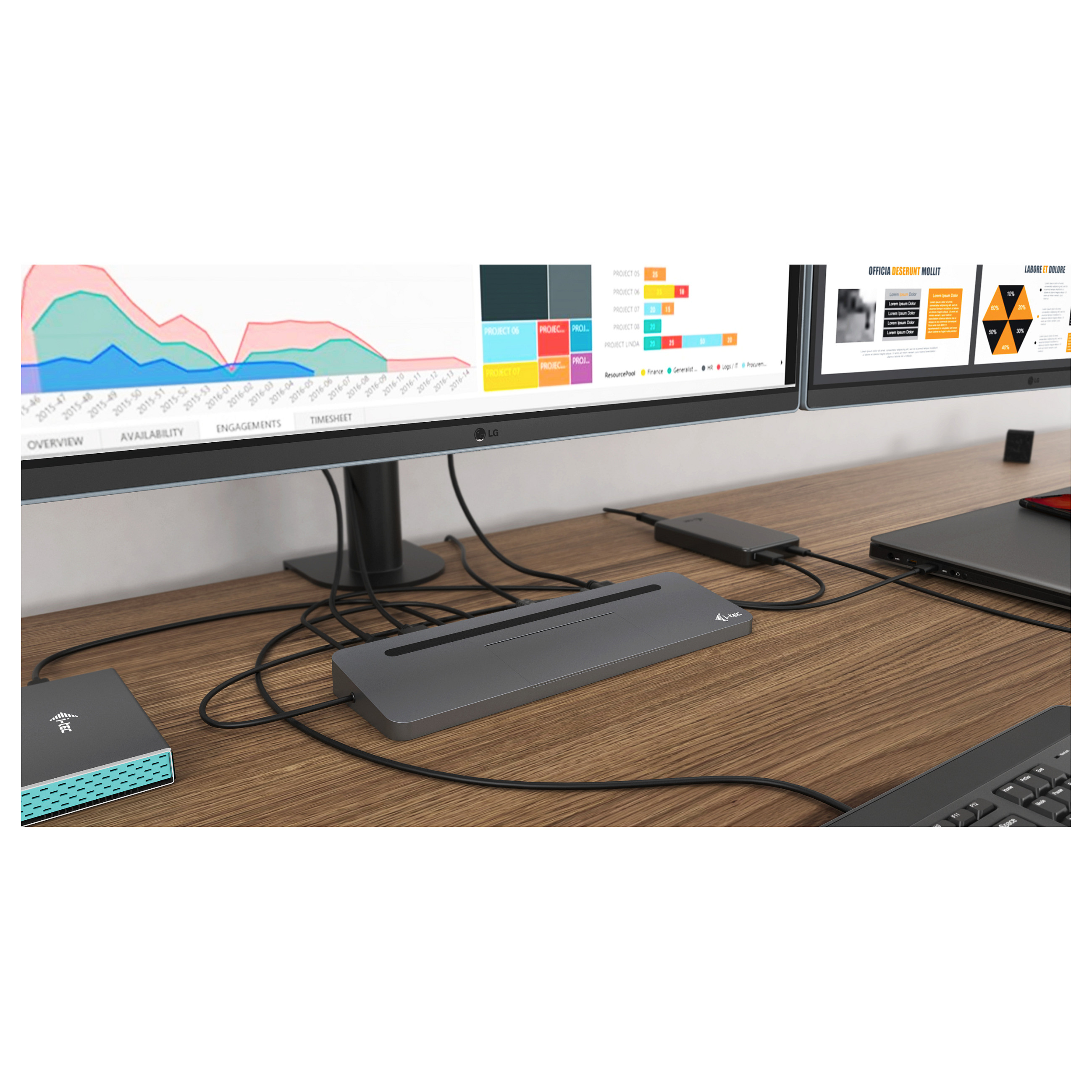 Docking Station D I-TEC USB-C 3XLCD DOCK W/ PD85W thumbnail 6