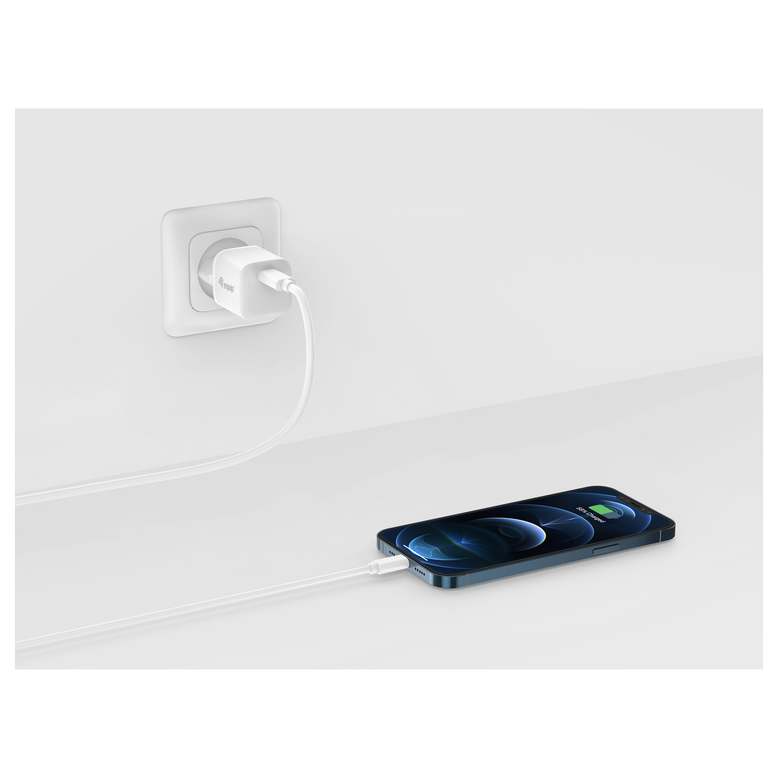 Adapter Equip 1-Port USB-C PD / 25 copë - Bardhë thumbnail 4