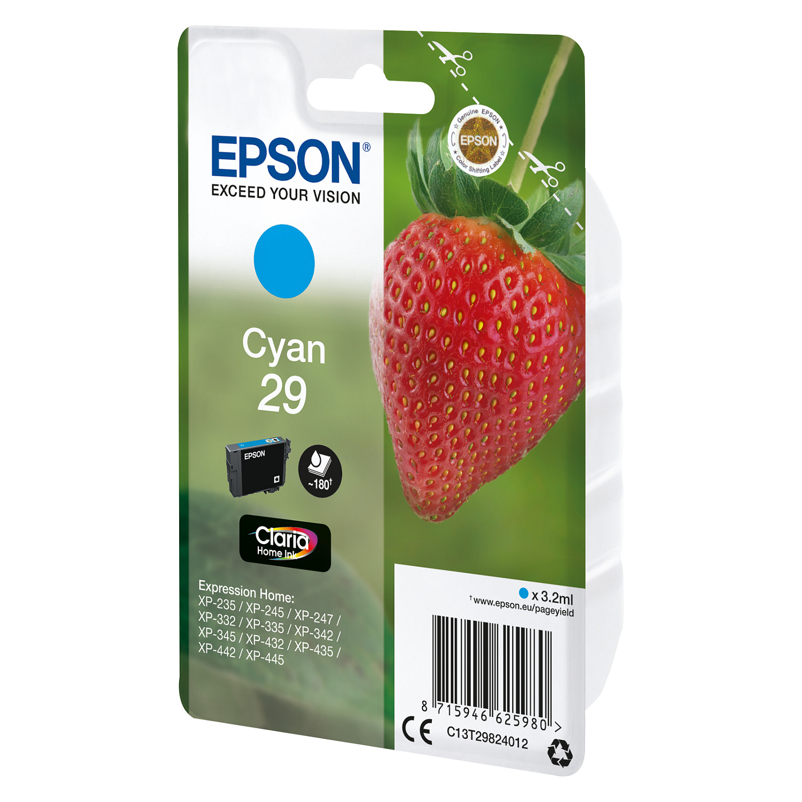 INK / Epson / C13T29824012 / 180 faqe - Blu