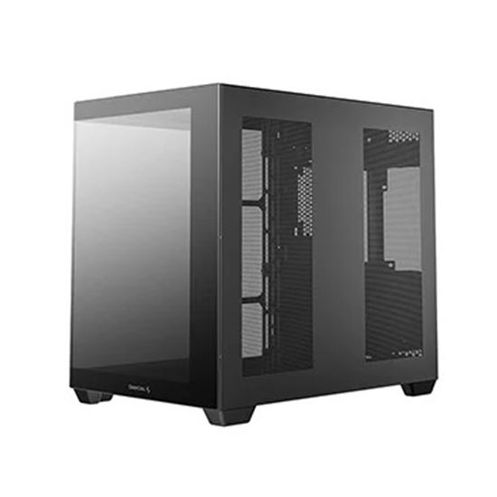 Kasë DeepCool CG530 4F / ATX Mid-Tower / Panoramic / 4x120mm ARGB / USB Type-C / Xham i Temperuar – Zezë 3