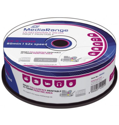 Disk CD-R Intenso, 700 MB, 52x, Paketim me 100 Copë 8