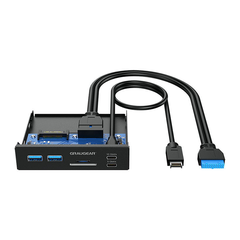GRAUGEAR Multi Front Panel USB Hub + Lexues Kartash / Type‑C USB