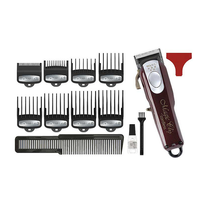 Makinë e Rrojës Wahl Cordless Magic Clip 08148-2316H, Me dhe Pa Kabllo, Motor 5500 RPM, 100 Min Autonomi – Bardhë/Kuqe 2