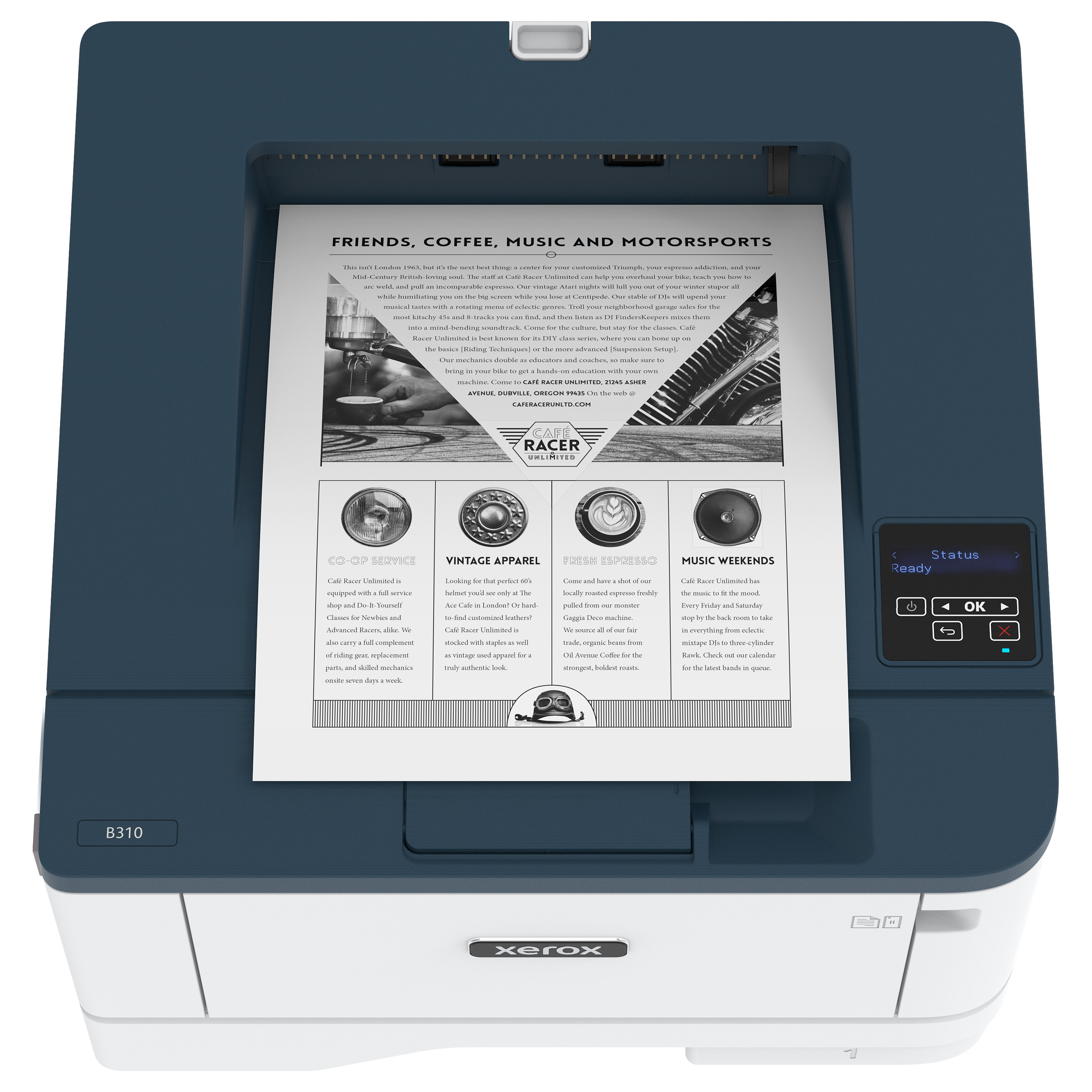 Printer Laser Xerox B310 / 40ppm / 2400dpi / A4 / LAN WLAN - Bardhë thumbnail 3