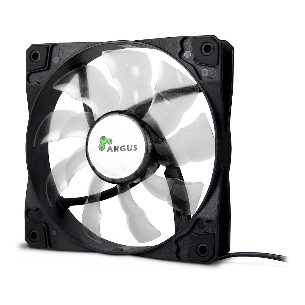 Ftohës për Kasë Inter-Tech Argus L-12025 / 120mm / 25mm / 1200 RPM / 59.46 CFM / 3-Pin / Molex 4-Pin – Zezë