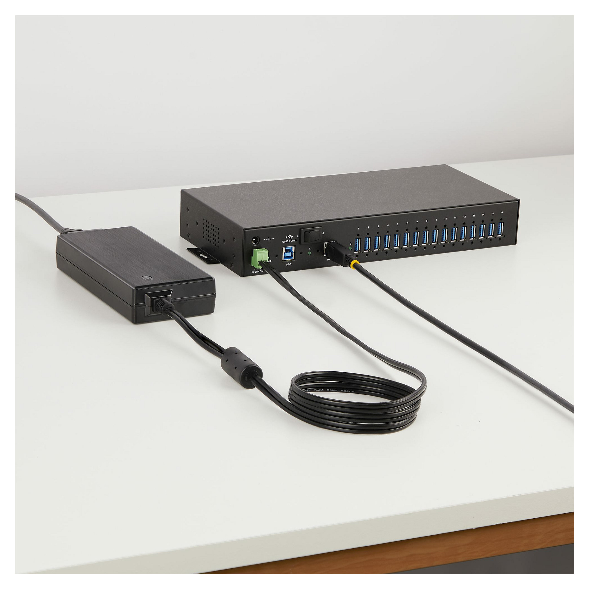 Hub USB StarTech.com S5G16AINDS-USB-A-HUB, 16 Porta, USB 3.2, 5Gbps, 2x Host, Metal - Zezë 9