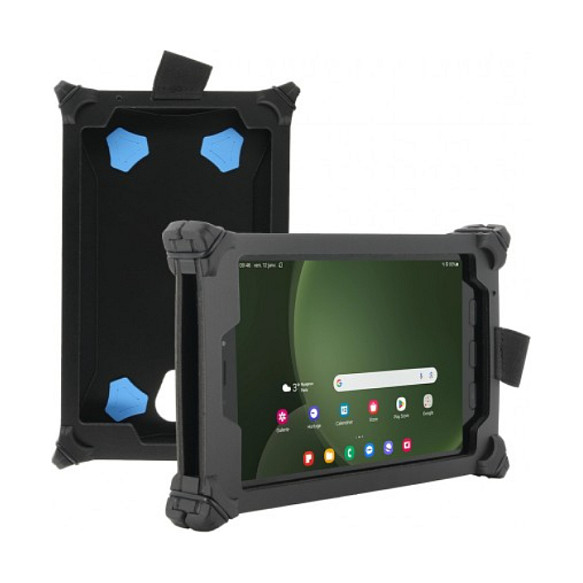 Case për Tablet Mobilis RESIST Pack / Samsung Galaxy Tab Active5 8" / Mbrojtje ndaj goditjeve / Rrip për shpatull / Mbajtëse për Stylus - Zezë