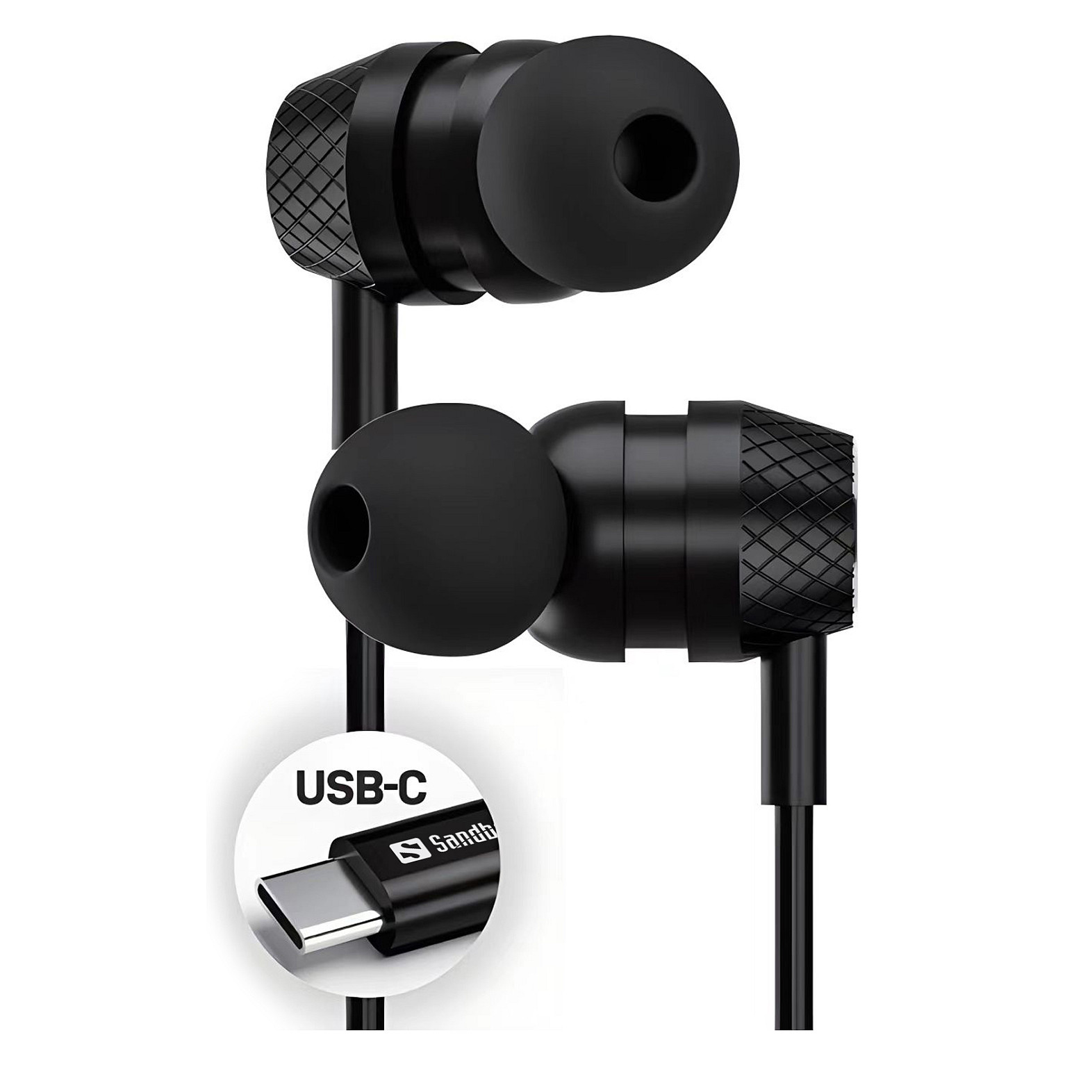 Kufje me kabllo Sandberg 126-50 / In-Ear / USB-C / USB-A / 10mm / 20-20000Hz / Mikrofon / 1.2m - Zezë 2