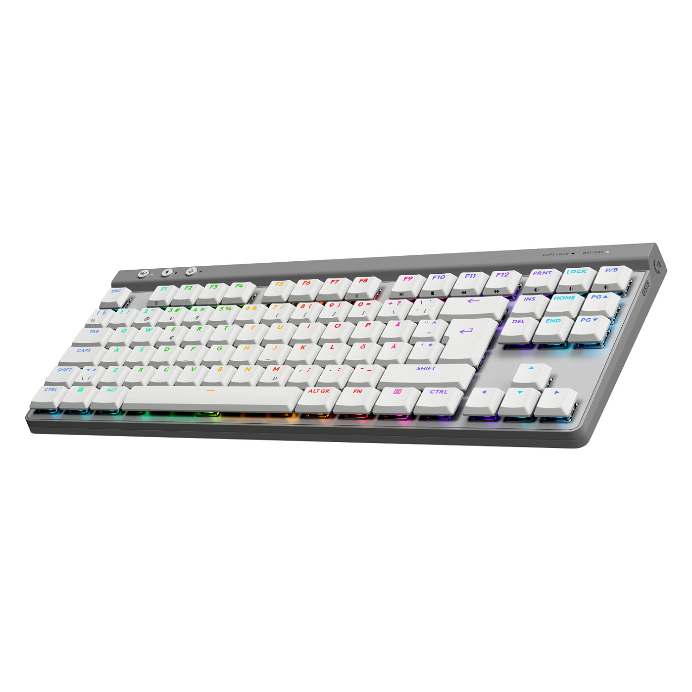 Tastierë Gaming Logitech G 920-012551 / Wired & Wireless / QWERTY / Mekanike / RGB LED - Bardhë 3