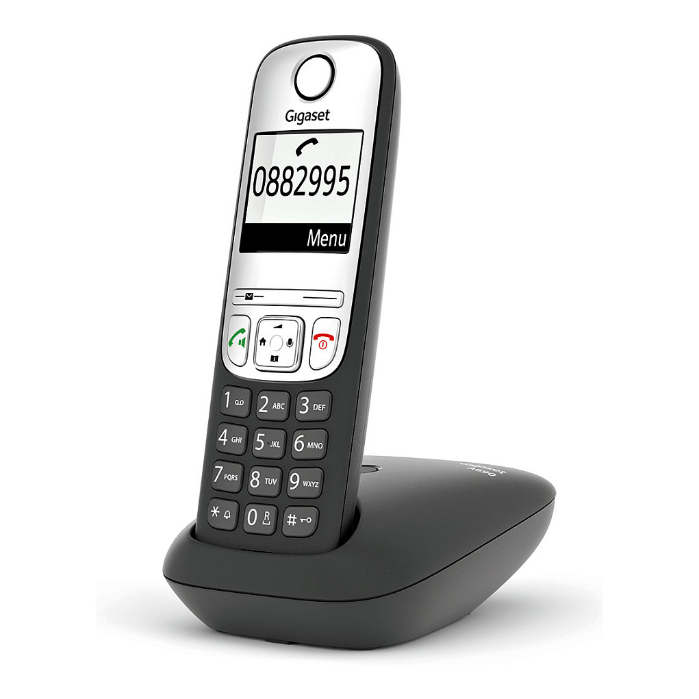Telefoni thjeshtë analog A690 DECT - Zezë / Argjend thumbnail 3