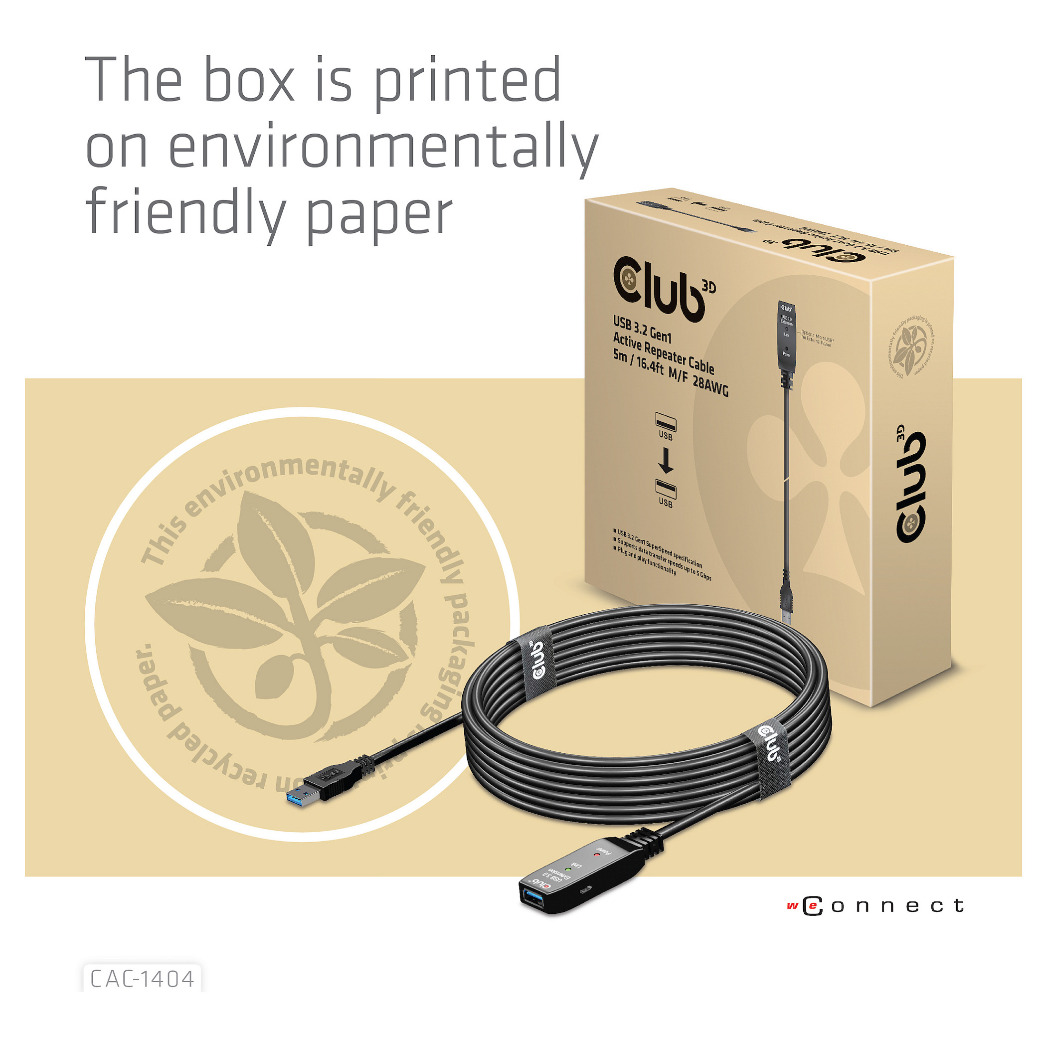 Kabllo USB CLUB3D CAC-1404, USB-A mashkull në USB-A femër, 5 m, USB 3.2 Gen 1, 5 Gbps, aktive - Zezë 10