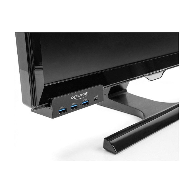 Hub DeLOCK 64284 , 3x USB-A , 1x USB-C , USB 5Gbps , USB-A Mashkull , USB-C për Furnizim me Energji , 1.15m - Zezë 4