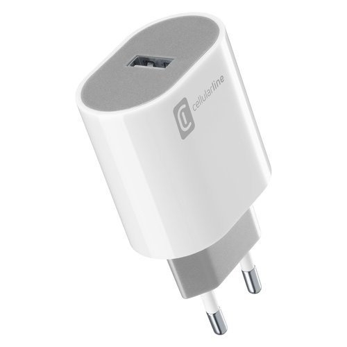 Karikues USB Cellularline / 12W / USB / 1 Portë - Bardhë