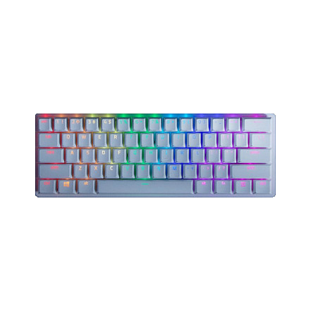 Tastierë Gaming Razer Huntsman Mini Mercury Edition / Red Switch / Wired / QWERTY / US Language – Bardhë