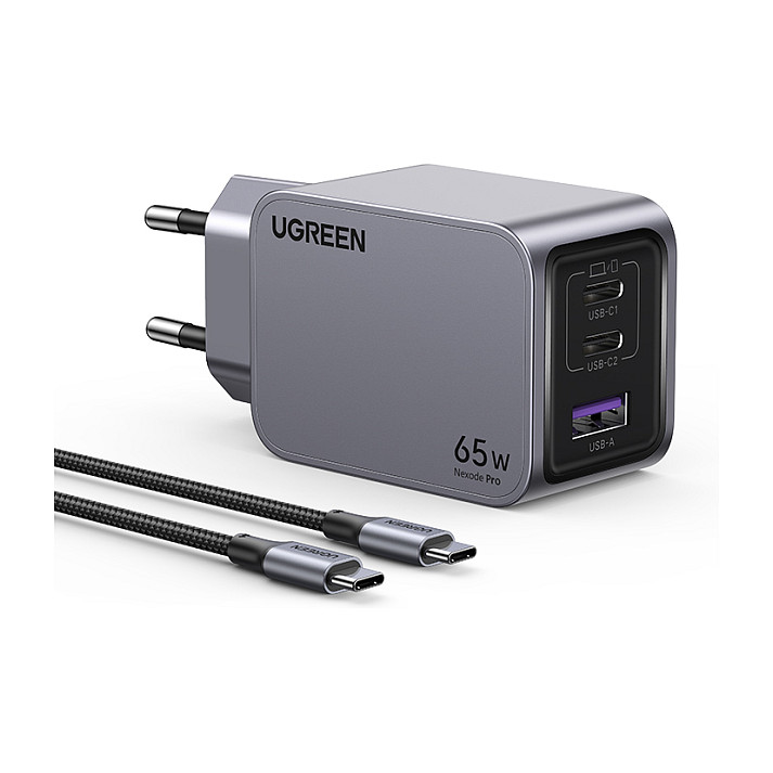 Adapter UGREEN Nexode Pro 65W GaN Charger with USB-C Cable thumbnail 2