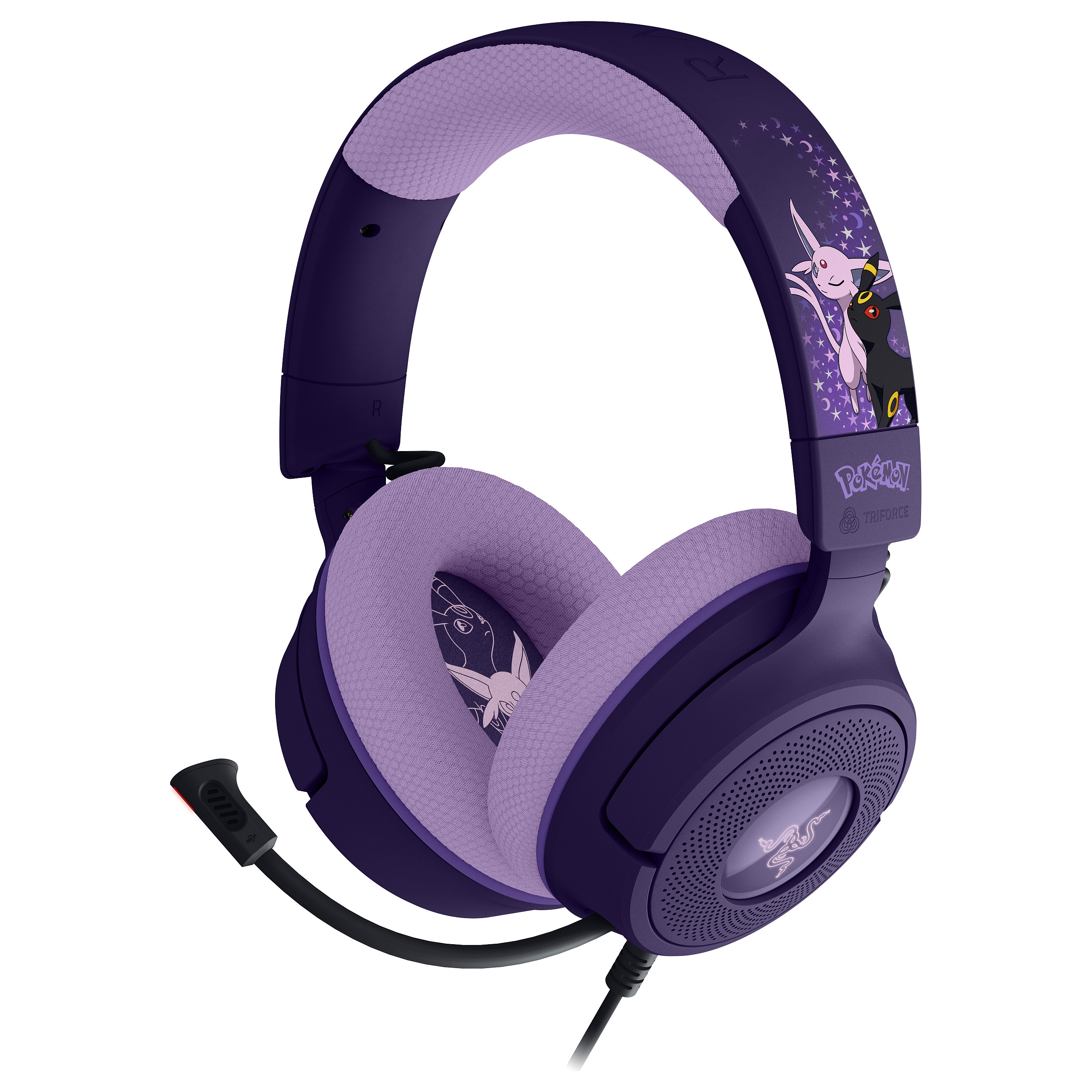Kufje Gaming Razer Kraken V4 X / Pokémon Espeon & Umbreon Edition / USB-C / USB-A / 40mm / 20-20000Hz / 7.1 Surround Sound / Mikrofon HyperClear / RGB - Shumëngjyrëshe 2