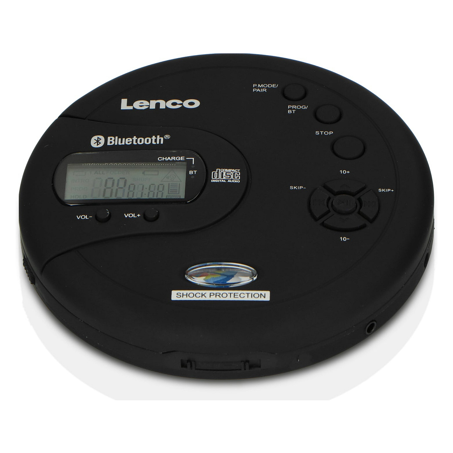 CD Player portativ Lenco CD-300, MP3, Ekran LCD, Kontroll i volumit me butona - Zezë