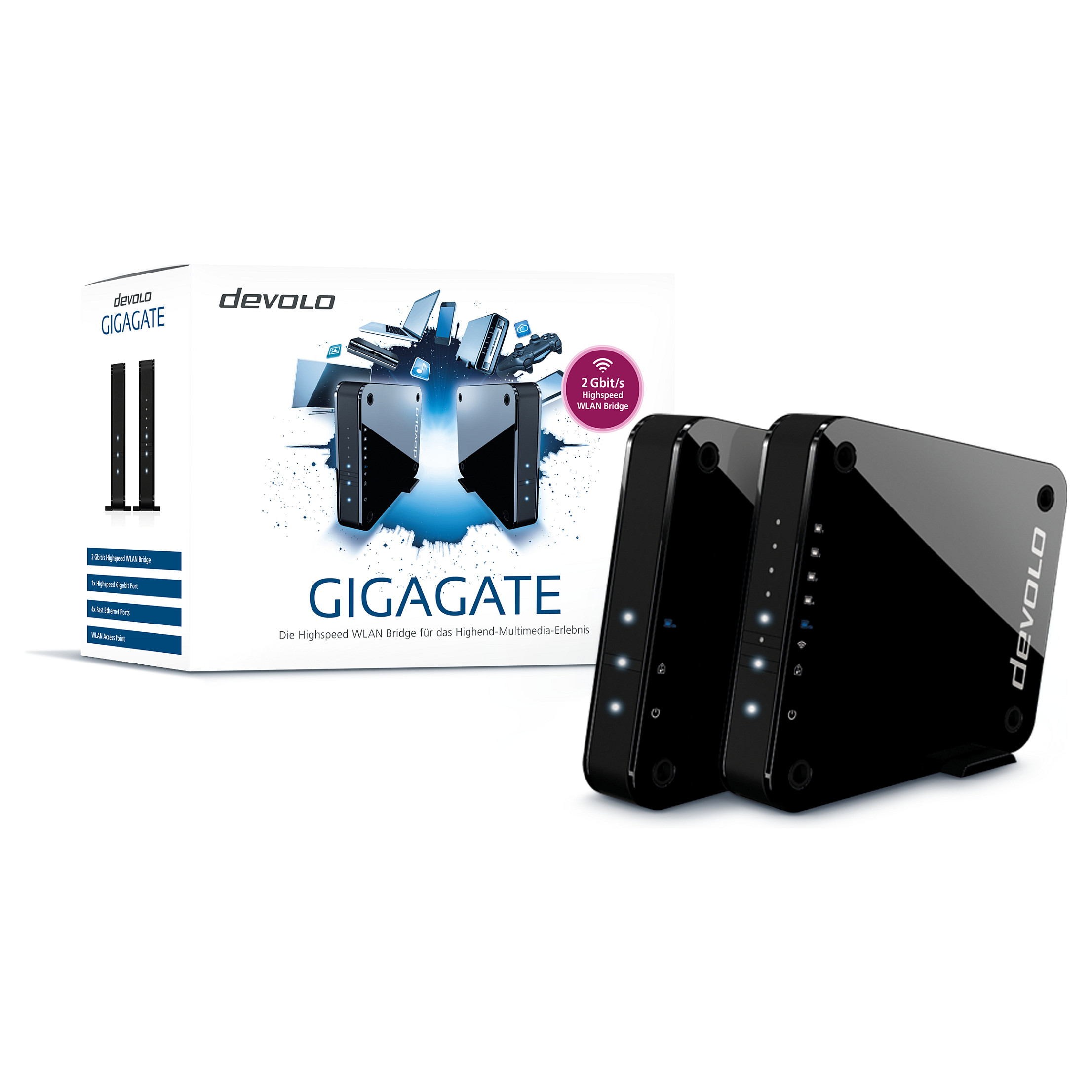 Devolo GigaGate Starter Kit / Wireless Bridge / High-Speed WLAN / AC1733 + 300Mbps / 2-Piece 4
