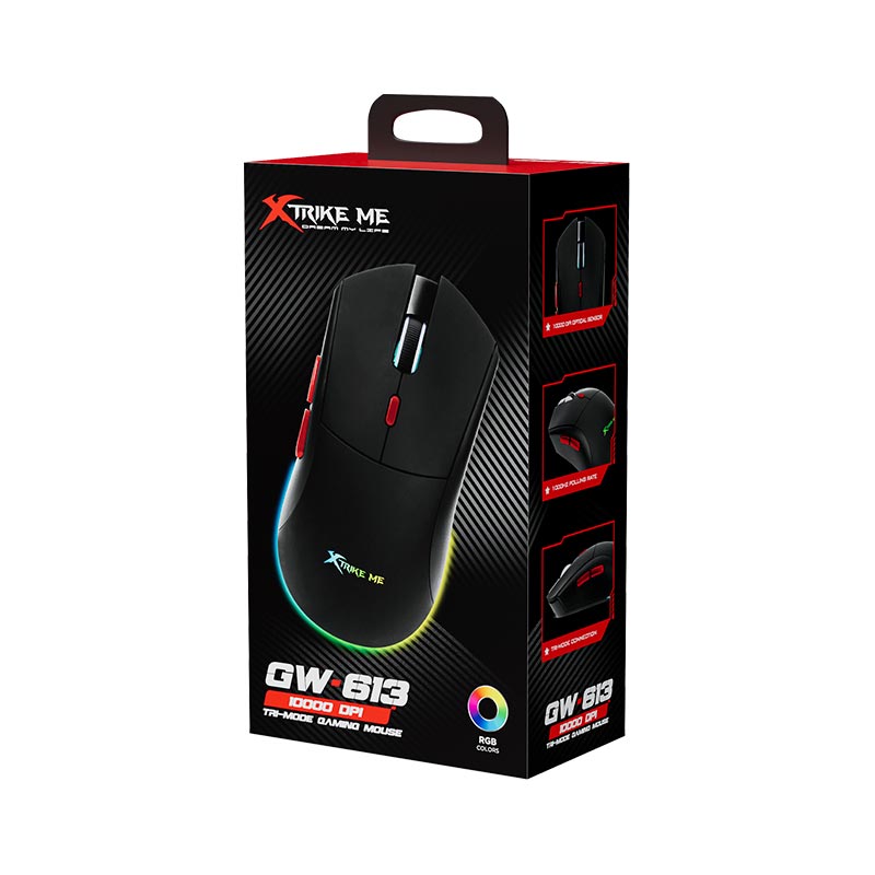 MOUSE GAMING XTRIKE ME GW-613 WIRELESS BLACK 3