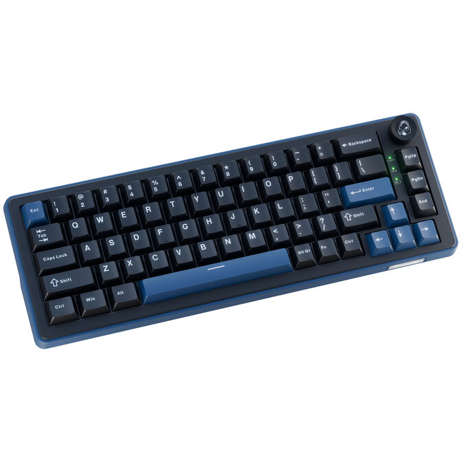 Tastierë Gaming Ducky OK-M 65 / 65% / Mekanike / KTT Baby Blue / Hot-Swap / Wired&Wireless / RGB / USB-C / Bluetooth + 2.4 GHz - Zezë 2