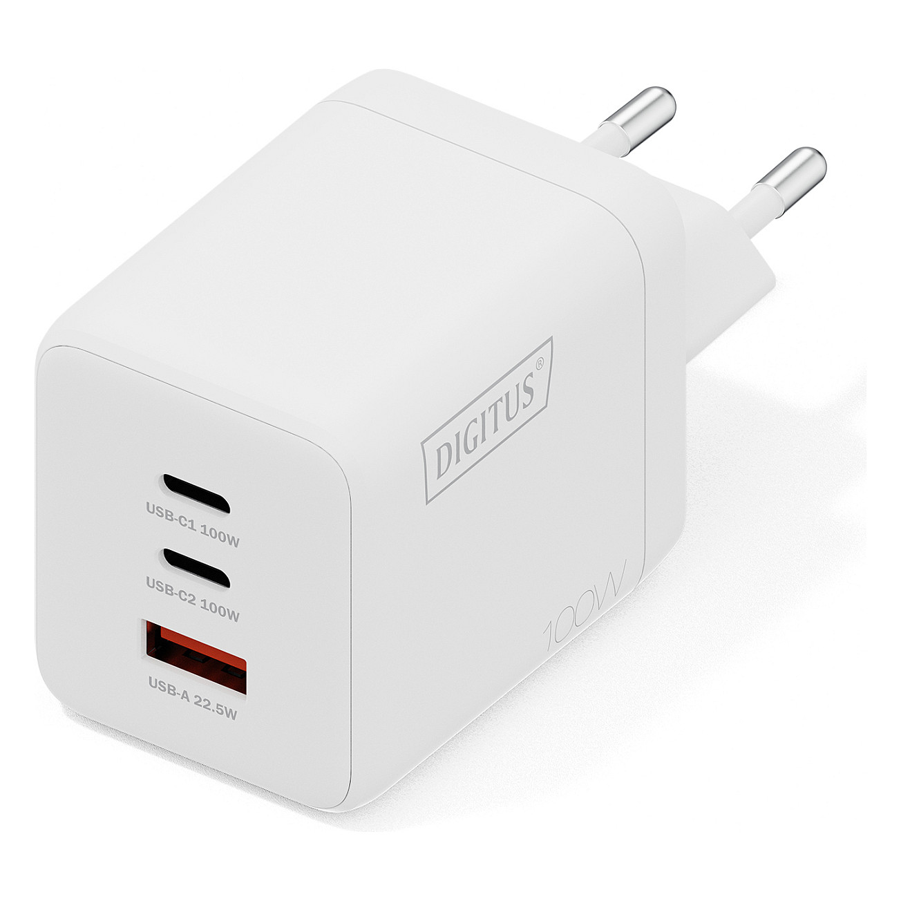 Adapter Digitus DA-10304 / 100W / GaN / 2x USB-C + 1x USB-A / Fast Charging - Bardhë thumbnail 3