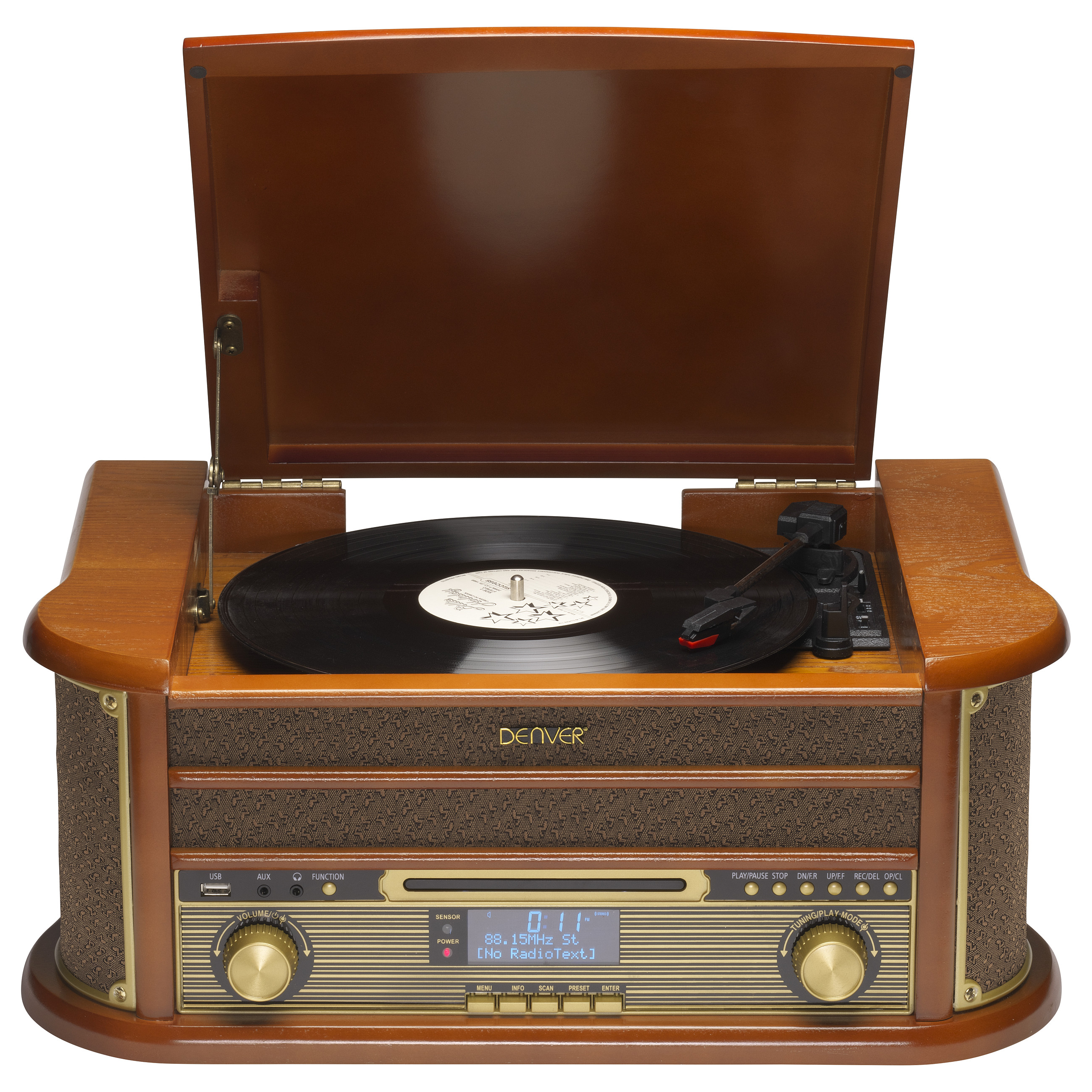 Gramafon Denver VPL-230B, Gjysmë Automatik, USB, 2W - Zezë 8